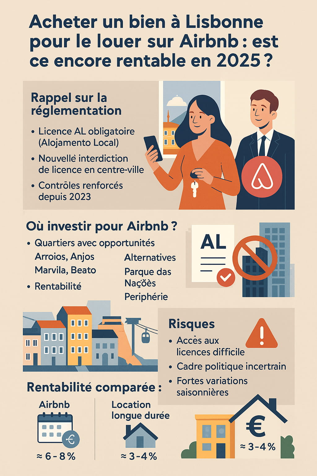 Acheter un bien à Lisbonne pour le louer sur Airbnb : est-ce encore rentable en 2025